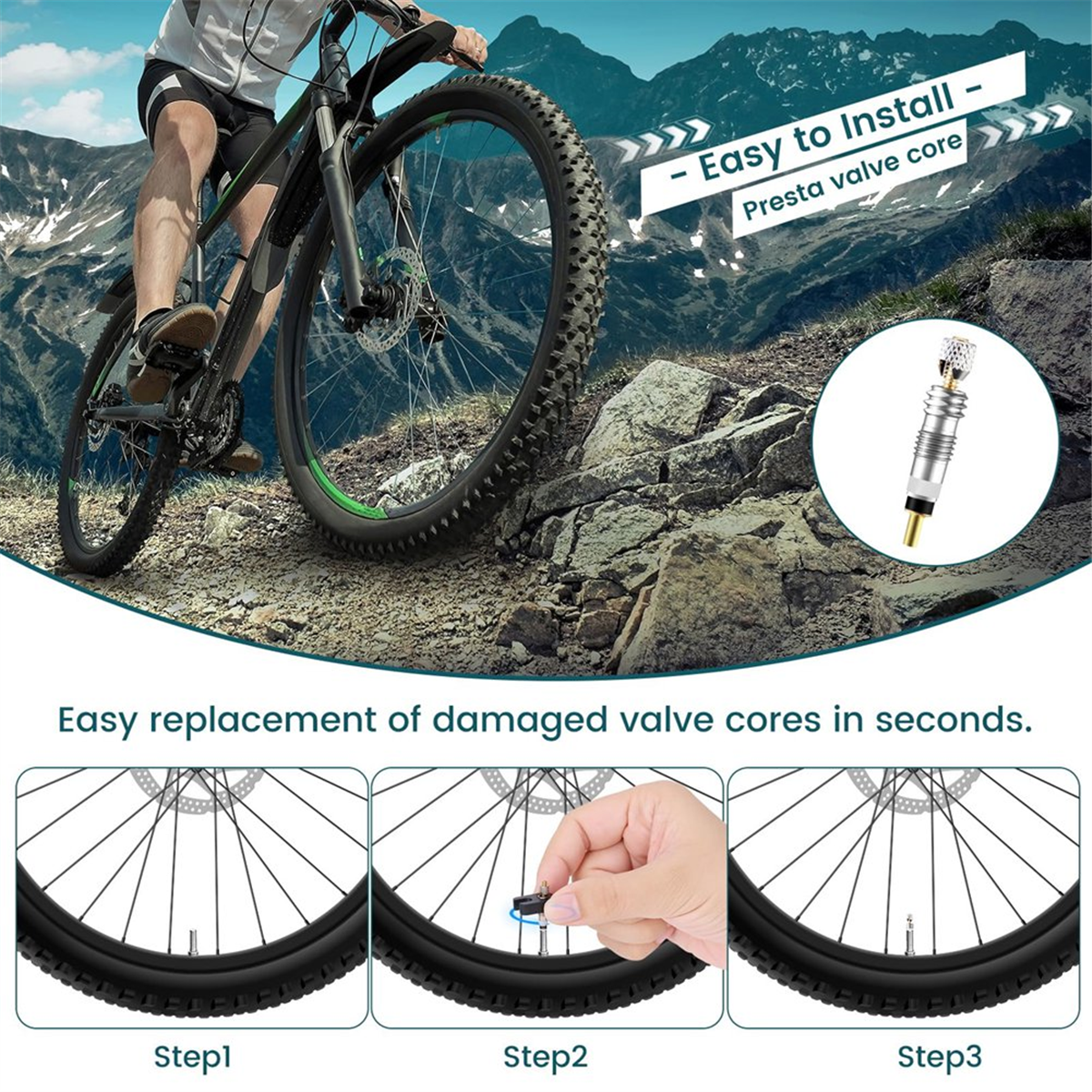Road Bike Tire - AA25 20Pcs Professional Brass Presta Valve