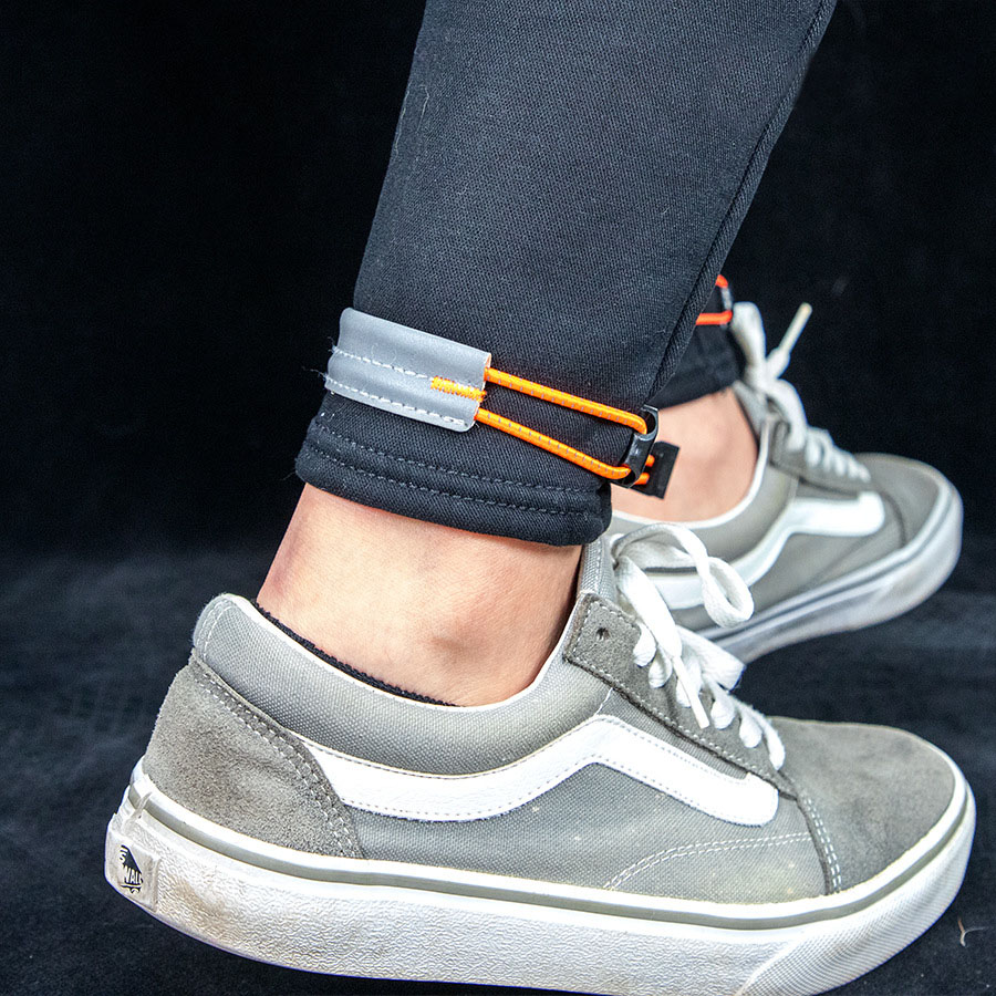 Cycle Gear - Elastic Reflective Cycling Leg Strap Adjustable