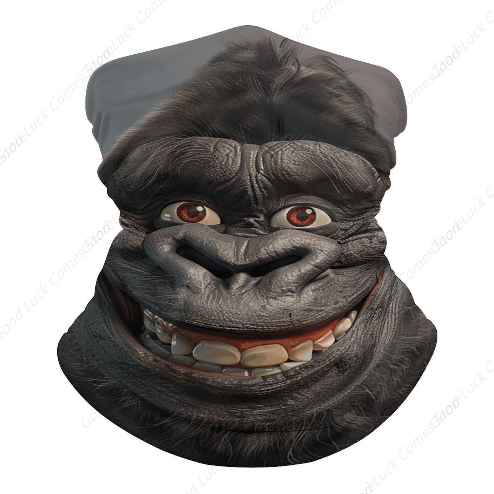 Cycling Face Mask - Smiling Gorilla Photo Bandana Summer Face