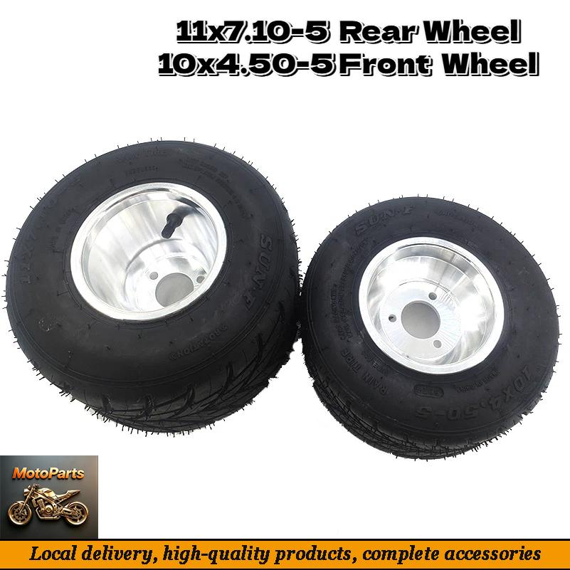 Road Bike Tire - 10x4.50-5” 11X7.10-5”wheel tubeless tire with hub