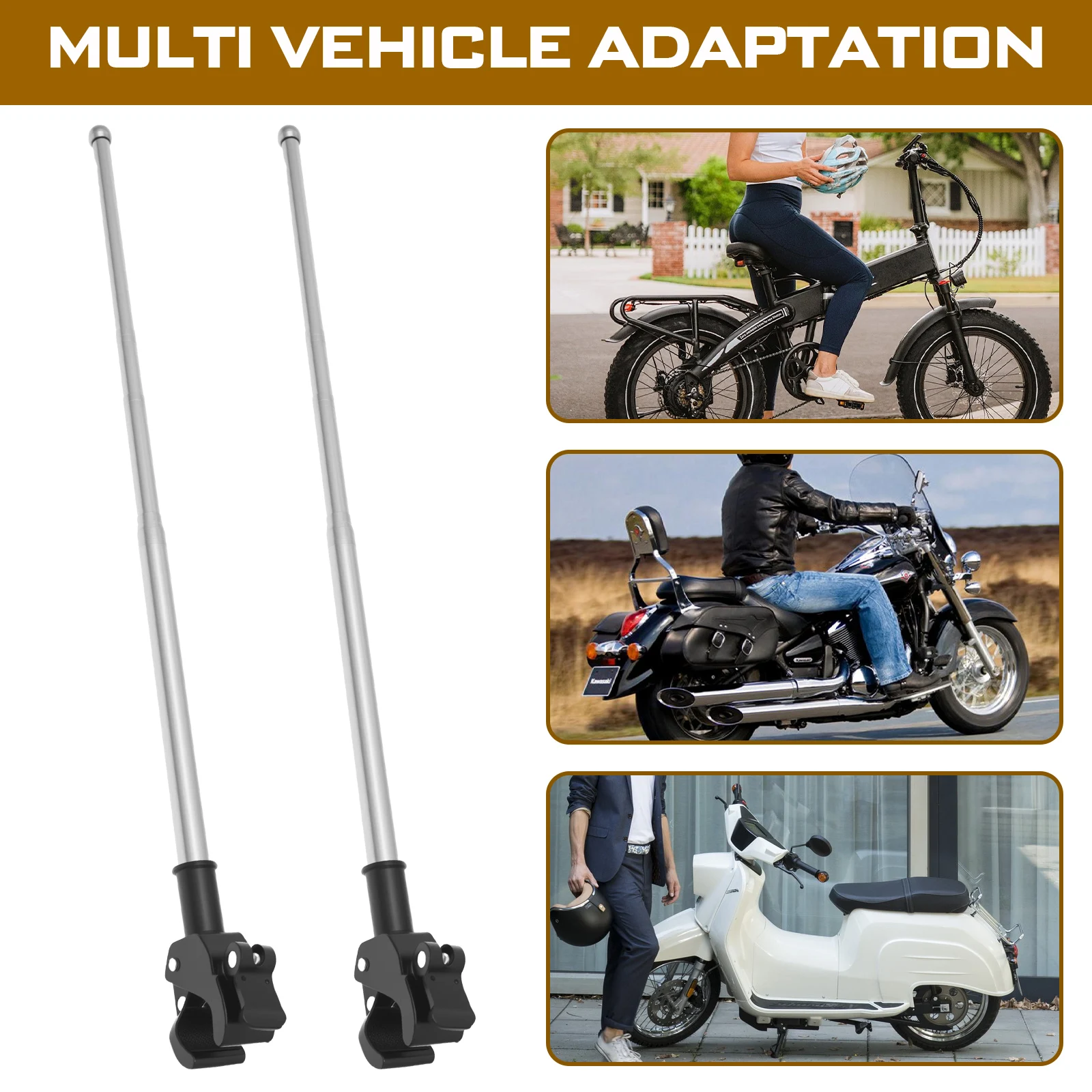 2Pcs Motorcycle Flagpole Unive - Cycling Gear Shelf review and price