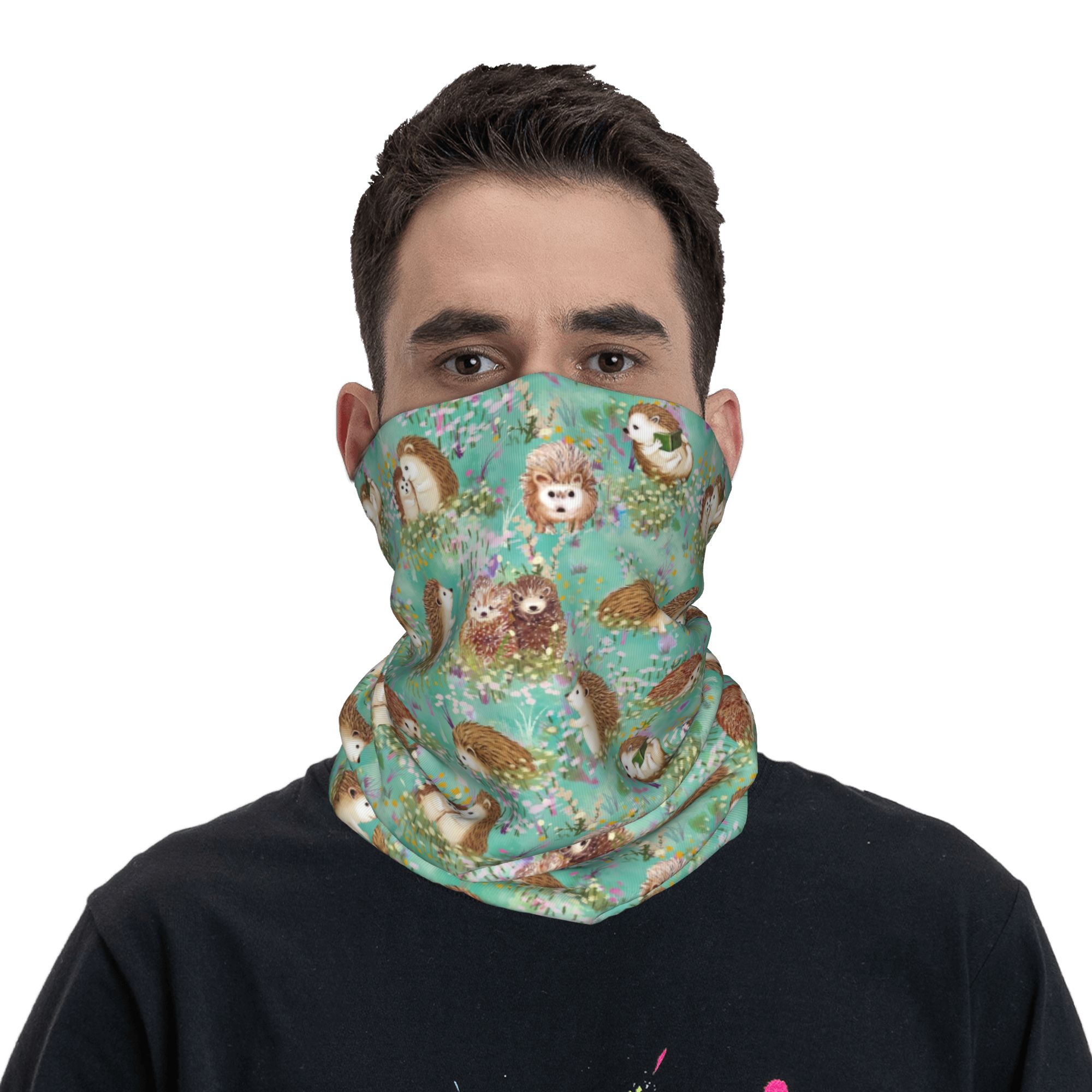 Autumn Hedgehog Spring Floral  - Cycling Face Mask review and price