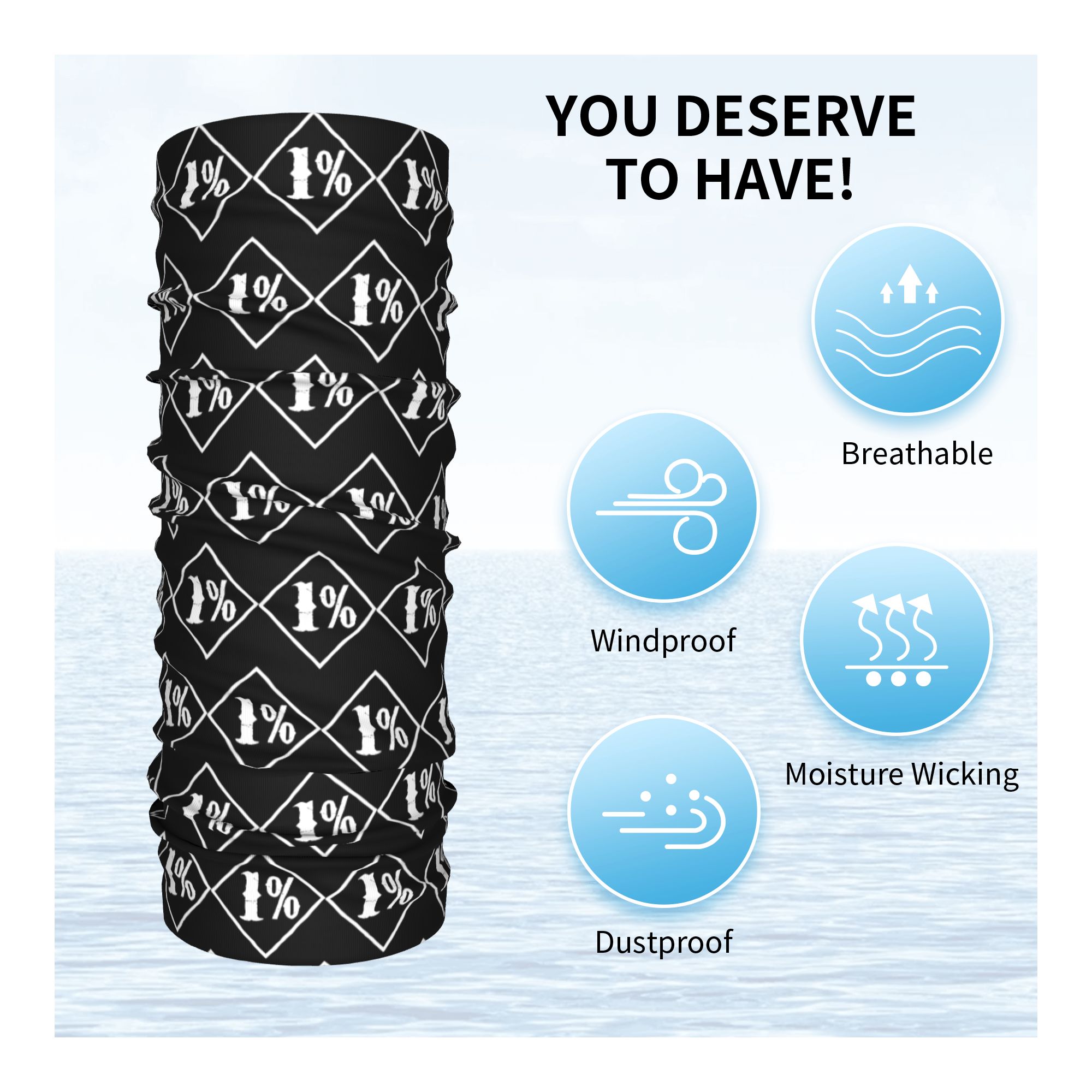 One percenter 1% Bandana Neck  - Cycling Face Mask review and price