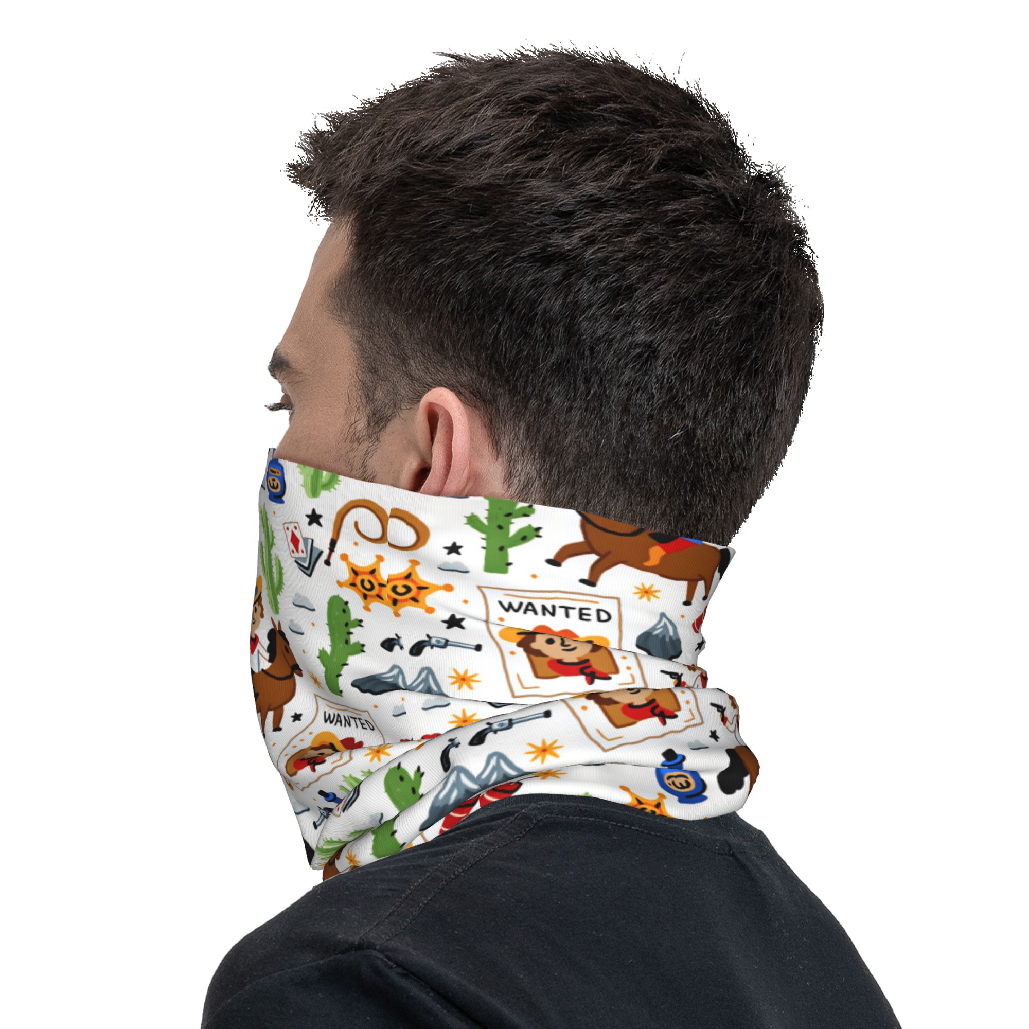 Cartoon Kids Western Cowboy Ba - Cycling Face Mask review and price