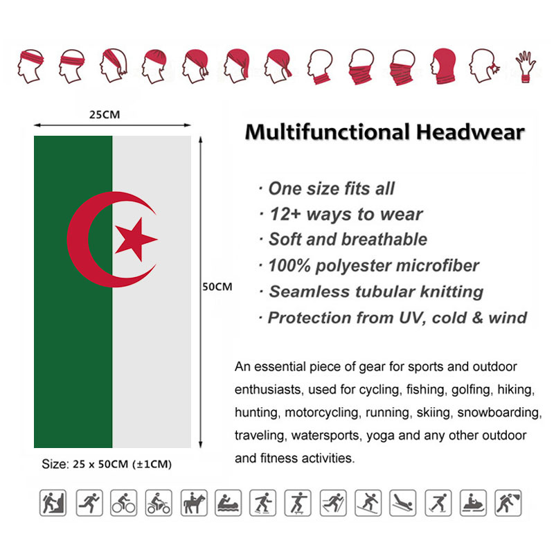 Algeria Flag Printed Bandana H - Cycle Gear review and price
