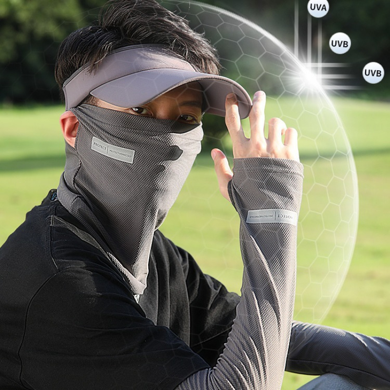 2Pcs Set Sun UV Protection Arm - Cycling Face Mask review and price