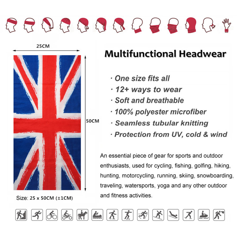 UK Union Flag Neck Tube Bandan - Cycling Gear Uk review and price